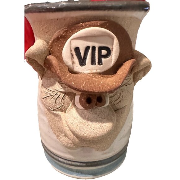 MAHON Stoneware Ugly Face VIP Pottery Stein Mug Cup Stamped Retirement Gift 80's - Picture 2 of 8